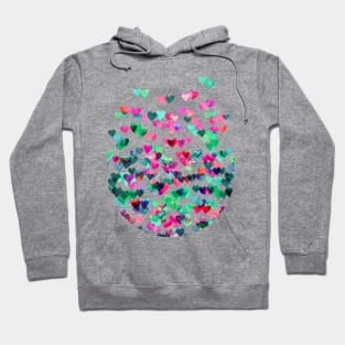 Heart Connections II - watercolor painting (color variation) Hoodie